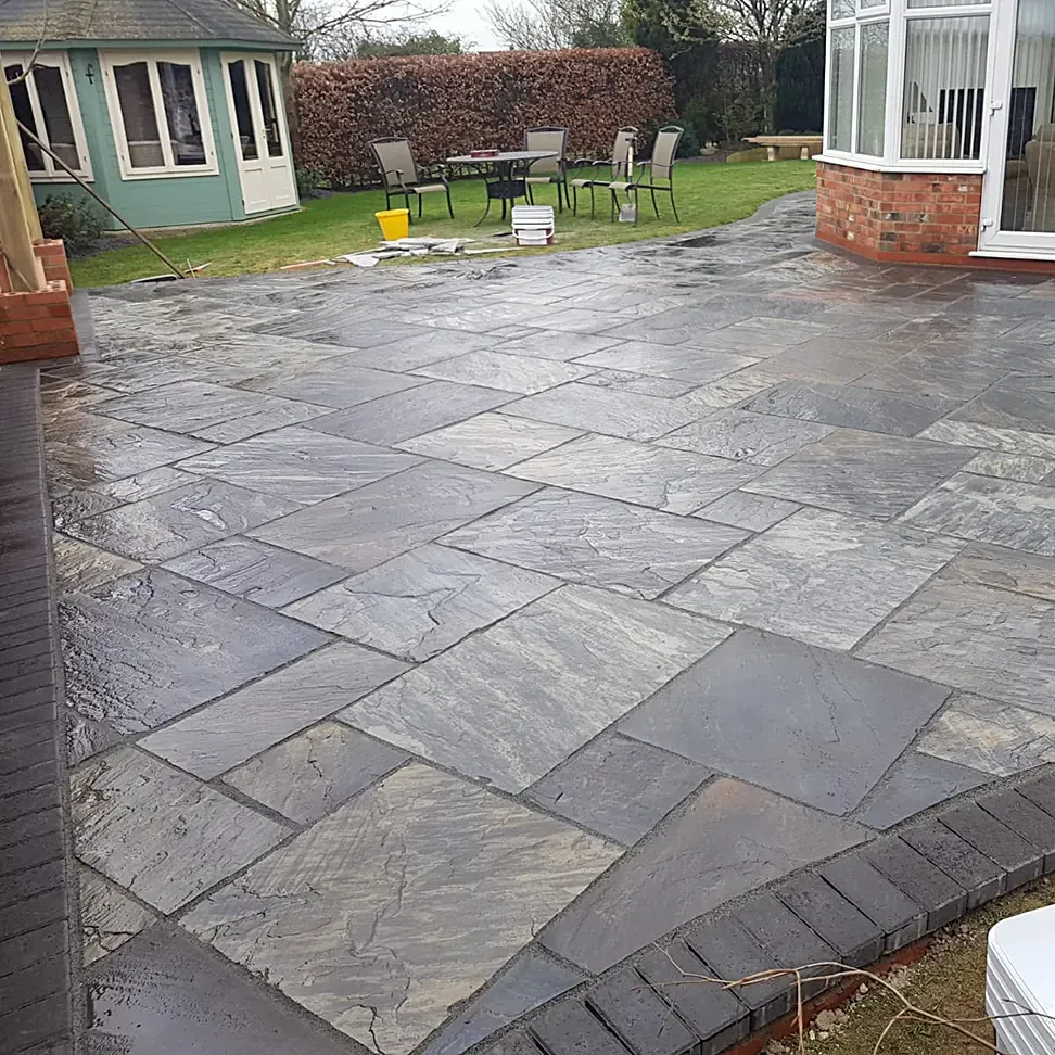 Midnight Grey Indian Sandstone Paving