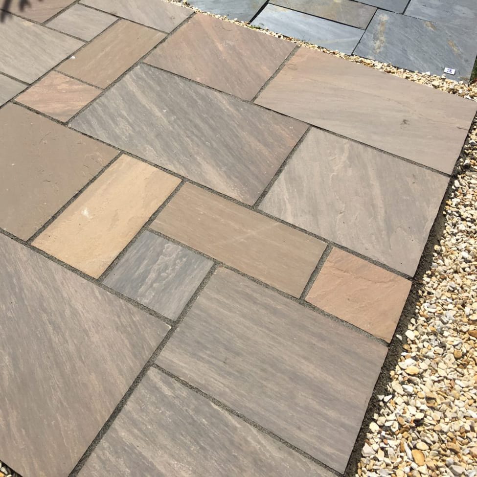 Autumn Brown Indian Sandstone Paving
