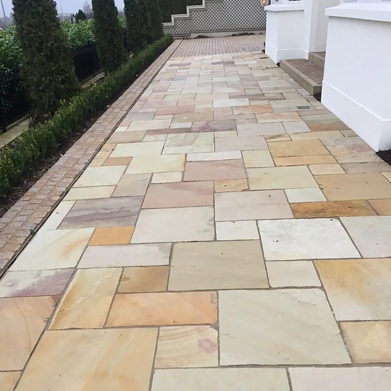 Tint Mint Indian Sandstone Paving