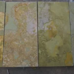 Indian Natural Stones Kota honey limestone paving slabs with natural texture for outdoor flooring and landscape applications.