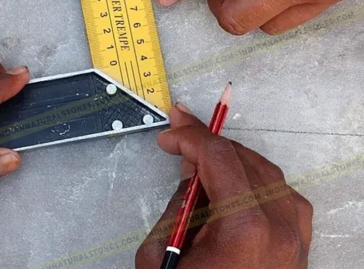 1-722x796x0x132x722x534x1758874141 Quality control and precision measurement of natural stone tiles by skilled technicians at Indian Natural Stones, ensuring accurate sizing and high manufacturing standards