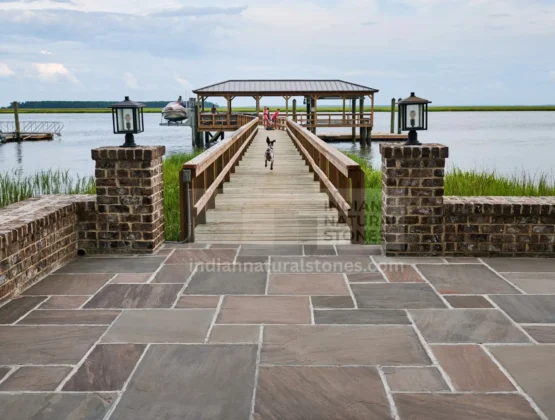 Autumn Brown Indian Sandstone landscape paving by Indian Natural Stones enhancing outdoor spaces with timeless appeal.