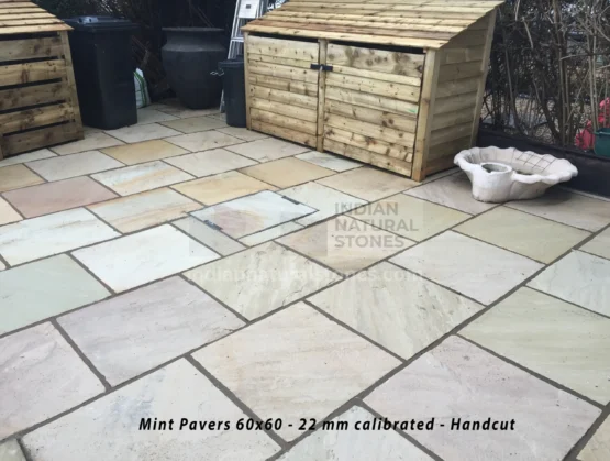 Mint Indian Sandstone pavers from Indian Natural Stones enhancing outdoor living spaces with timeless elegance and durability.