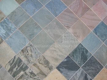 Premium Indian sandstone collection featuring beige, cream, grey, pink, and multicolored stone varieties by Indian Natural Stones