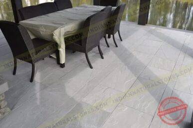 kandla-grey-sandstone-pavers-808x536x44x0x722x536x1757384213-722x536x0x28x722x482x1757677359 Indian Natural Stones Kandla grey sandstone paving with natural textured surface and elegant grey tones, ideal for outdoor patios, pathways, and landscaping applications.