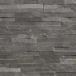 Dark grey natural stone ledger panels for interior and exterior wall cladding by Indian Natural Stones