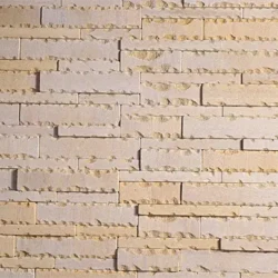 Beige natural limestone ledger stone wall panels for interior and exterior cladding by Indian Natural Stones
