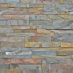 Natural multicolor slate ledger stone wall panels for decorative wall cladding by Indian Natural Stones
