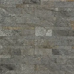 Dark grey natural slate ledger stone wall panels for textured wall cladding by Indian Natural Stones