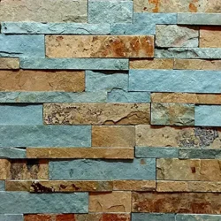 Multi color natural stone ledger wall panels for decorative wall cladding by Indian Natural Stones
