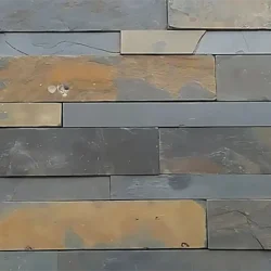 Natural grey and rust slate ledger stone wall cladding panels by Indian Natural Stones
