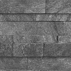 Natural dark grey slate ledger stone wall cladding panels by Indian Natural Stones