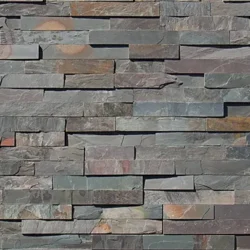 Multi tone natural slate ledger stone panels for interior and exterior wall cladding by Indian Natural Stones