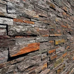 Natural slate ledger stone wall cladding panels for interior and exterior walls by Indian Natural Stones
