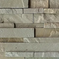 Beige natural sandstone ledger stone panels for interior and exterior wall cladding by Indian Natural Stones