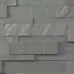 Natural grey ledger stone wall cladding panels by Indian Natural Stones