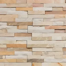 Natural cream and light beige sandstone ledger stone wall panels for elegant wall cladding by Indian Natural Stones