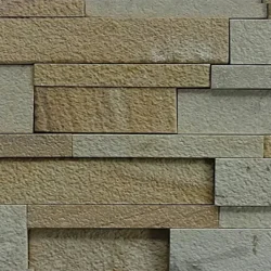 Natural beige sandstone ledger stone wall cladding panels by Indian Natural Stones