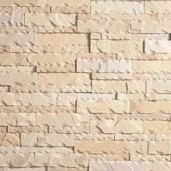 Beige natural slate ledger stone wall panels for modern wall cladding by Indian Natural Stones