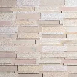Light beige natural slate ledger stone wall panels for modern wall cladding by Indian Natural Stones