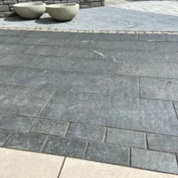 Basalt flamed natural stone paving slabs for outdoor patio and landscape flooring by Indian Natural Stones