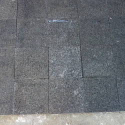 Black granite flamed natural stone paving slabs for durable outdoor flooring by Indian Natural Stones