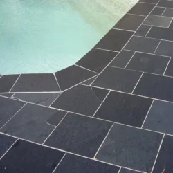Black limestone natural stone paving pool deck slabs for outdoor landscaping by Indian Natural Stones