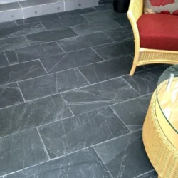 Black slate natural stone paving flooring for patio and outdoor living spaces by Indian Natural Stones