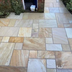 Desert sand natural stone paving slabs for outdoor patio and garden pathway flooring by Indian Natural Stones