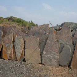 Multi Pink slate natural stone paving random slabs for outdoor landscaping by Indian Natural Stones