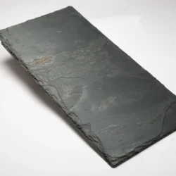 Close-up of black slate roofing tiles showcasing natural texture by Indian Natural Stones
