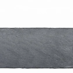 Rectangular slate roofing tile with beveled top corners by Indian Natural Stones