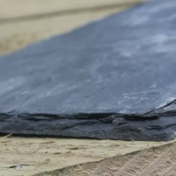 Natural slate roofing tile on wooden roof deck by Indian Natural Stones