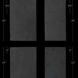 Black slate roofing tiles with natural textured finish by Indian Natural Stones