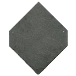 Diamond-shaped slate roofing tile with fixing holes by Indian Natural Stones