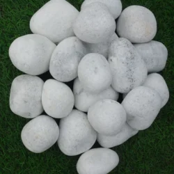 Crystal White Marble pebbles by Indian Natural Stones for landscaping and water features