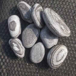 High-quality Monsoon Black Oval Pebbles from Indian Natural Stones for commercial and residential projects