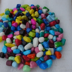 Multicolor Dyed stone pebbles for landscaping and decorative applications by Indian Natural Stones