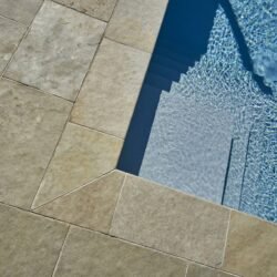 Indian Natural Stones Tandur Yellow Pool Paving with natural textured finish for flooring, paving, and architectural wall cladding applications.