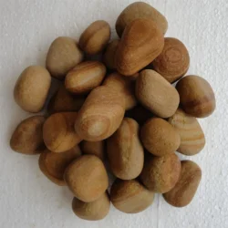 Decorative Teak Sandstone Pebbles from Indian Natural Stones for pathways and landscaping projects