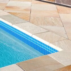 Natural swimming pool flooring tiles from Indian Natural Stones for luxury pool environments
