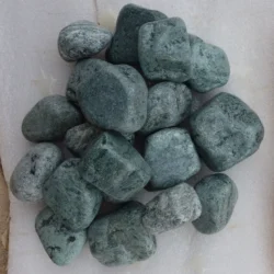 Green marble stone pebbles for landscaping and decorative applications by Indian Natural Stones