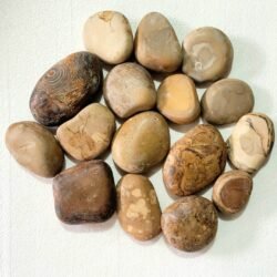 Agate Yellow Flat Unpolished Pebbles from Indian Natural Stones for pathways and landscaping projects