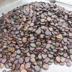 Brown Flat Unpolished Pebbles supplied by Indian Natural Stones for outdoor and indoor design