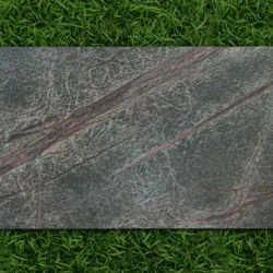 Natural Rainforest Green 3D peel and stick stone panels arranged for wall installation by Indian Natural Stones