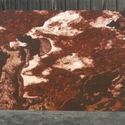 Terra Red flexible stone veneer sheet with bold contrasting textures and natural earthy patterns by Indian Natural Stones
