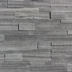 Natural Muskeg Noir color 3D peel and stick stone panels used for interior wall decor by Indian Natural Stones