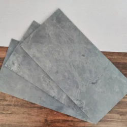 3D peel and stick stone panels in South Grey finish by Indian Natural Stones, showcasing natural stone texture with a modern, easy-to-install wall cladding design.